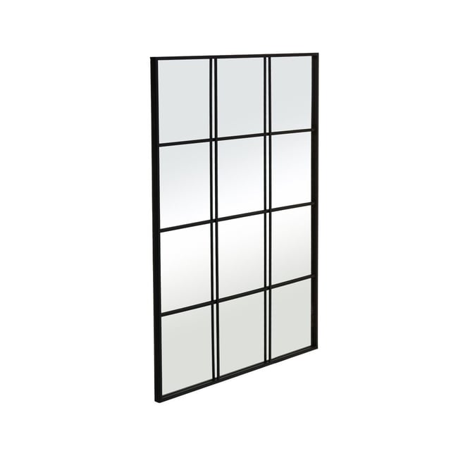 Miroir Fenêtre Métal Noir - 90x120cm Couleur noir <span itemprop=