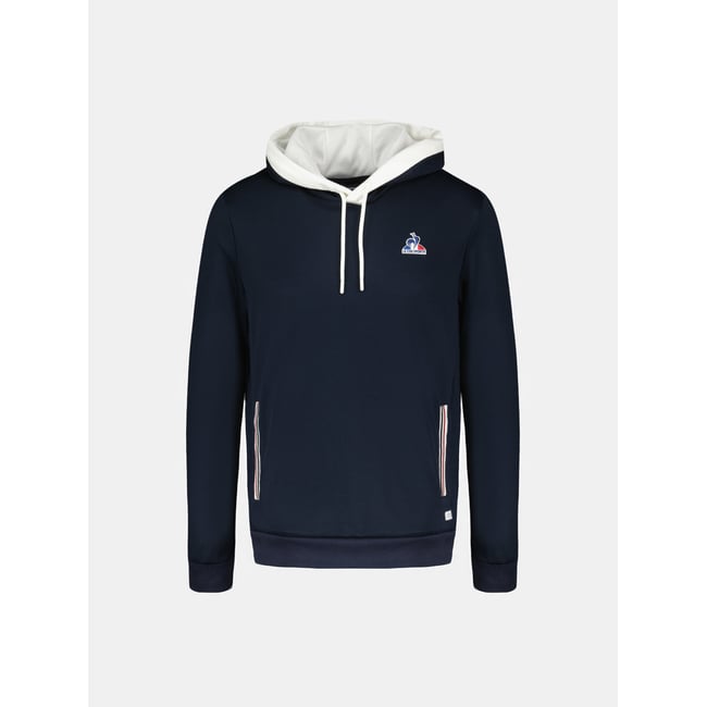 Sweat à capuche Tricolore bleu <span itemprop=