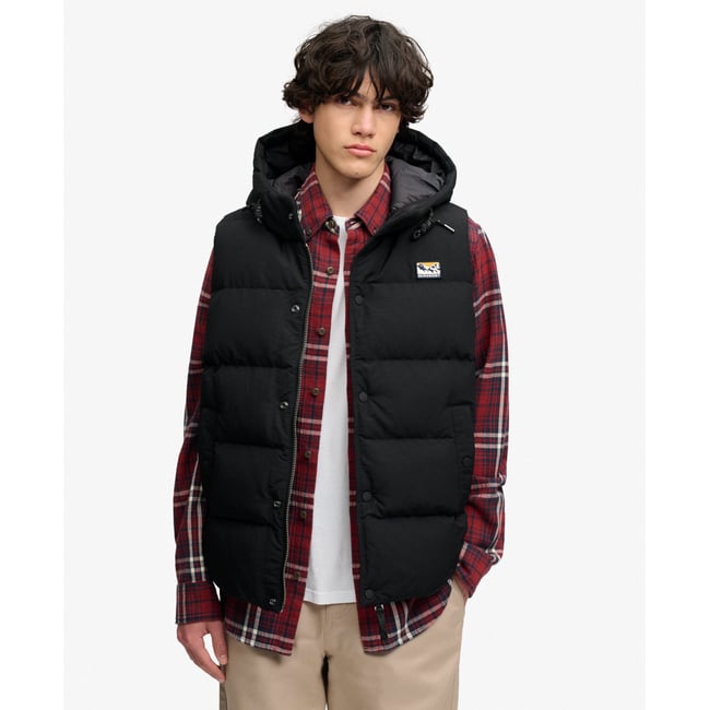 Gilet Court à Capuche Everest noir de jais <span itemprop=