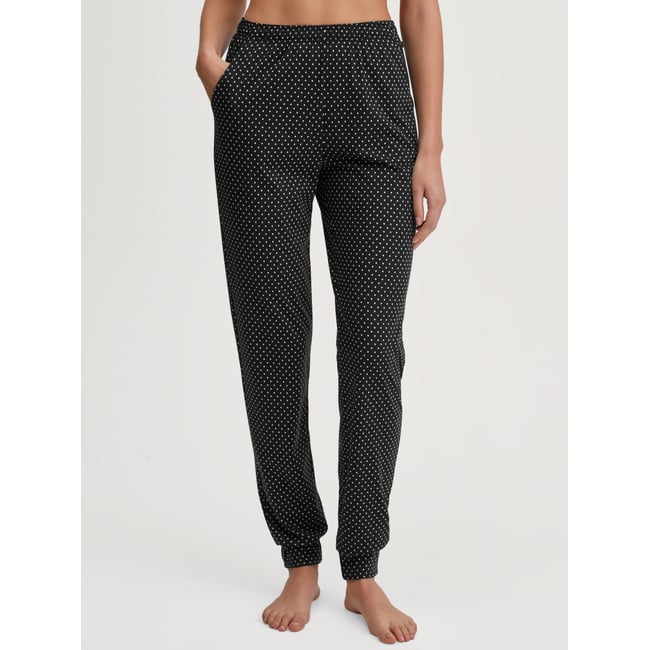 Bas de pyjama avec poignets Coton FAVOURITES JOURNEY noir <span itemprop=