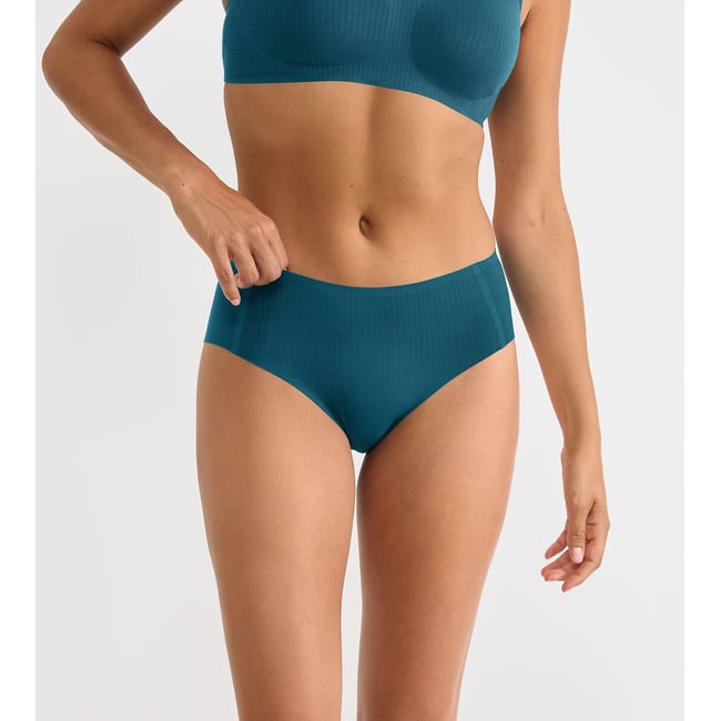 Culotte hipster ZERO FEEL PURE  bleu canard <span itemprop=