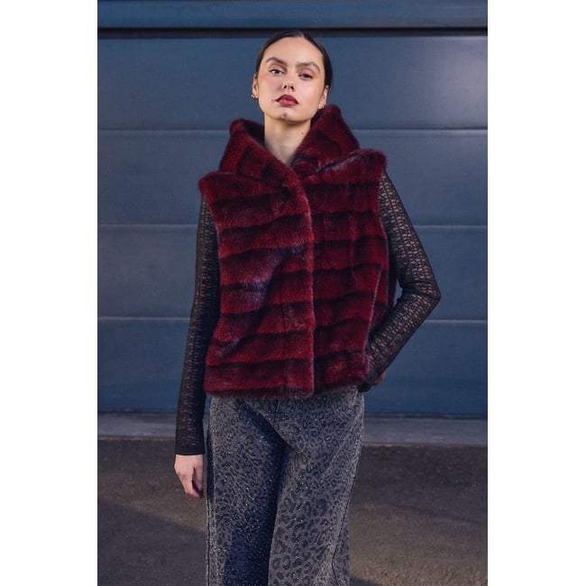 Veste sans manches, imitation fourrure - LILI SIDONIO