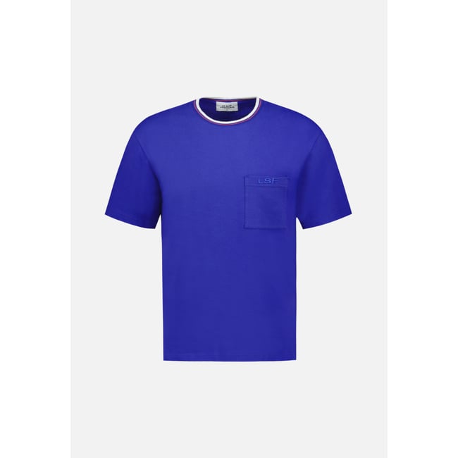 T-shirt en piqué en coton Noa bleu <span itemprop=