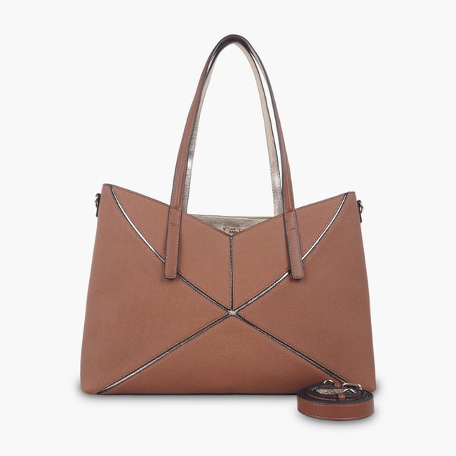 Grand sac shopper  Tamelia cognac,doré <span itemprop=