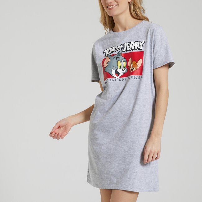 Camisón Big Tee Tom & Jerry gris jaspeado <span itemprop=