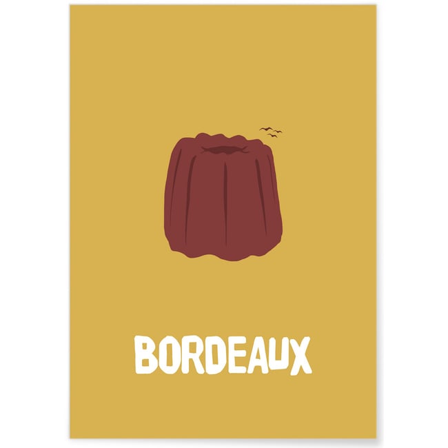 Affiche ville Minimaliste Bordeaux Couleur blanc <span itemprop=