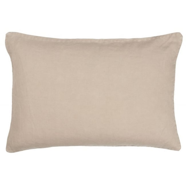 Housse de coussin lin ecru <span itemprop=