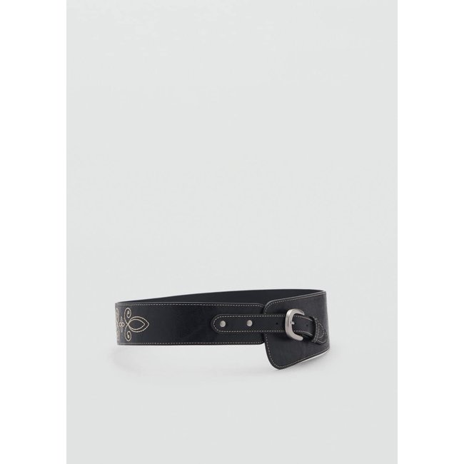Ceinture large boucle noir <span itemprop=