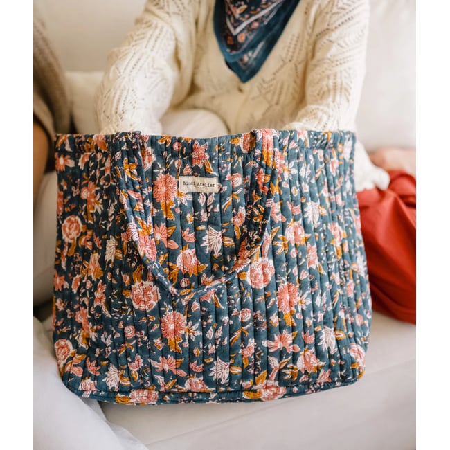 Sac cabas en coton matelassé Goa Sorbet - BINDI ATELIER