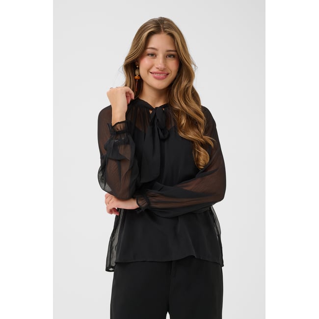 Blouse à manches longues noir pitch black <span itemprop=