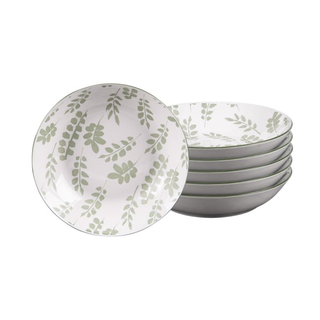 Assiette creuse 20 cm Episia (lot de 6) - EPISIA Couleur vert <span itemprop=