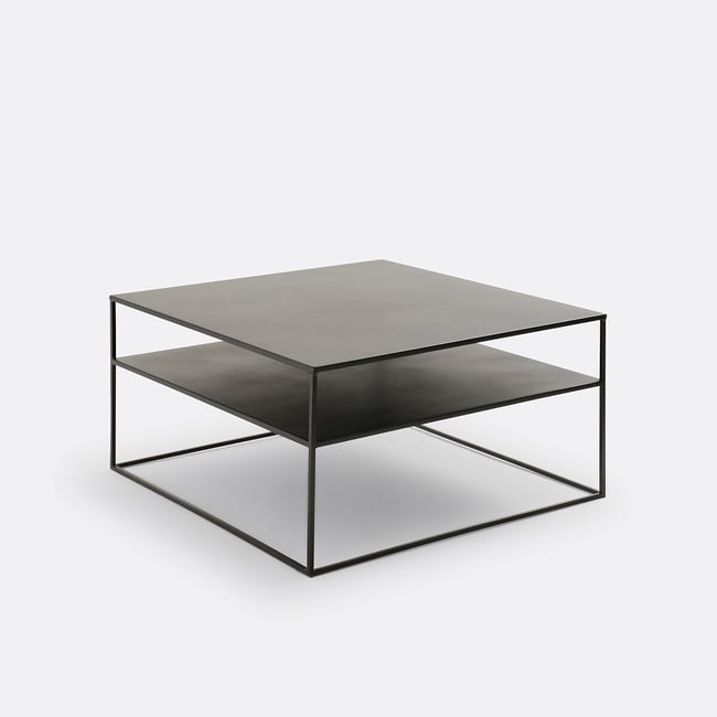 Stolik kawowy Miva Square Steel and Metal w kolorze czarnym LA REDOUTE INTERIEURS