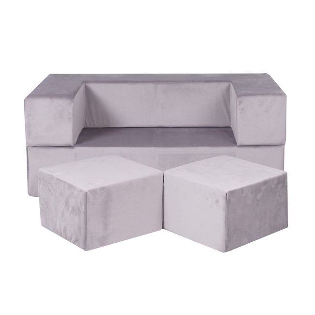 Canapé Cube en Mousse pour Enfants,VELVET - MEOW BABY