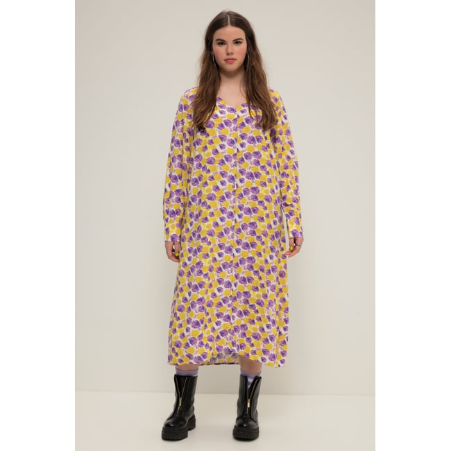 Robe maxi trapèze à imprimé intégral. - STUDIO UNTOLD