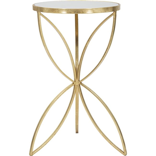 Support plante papillon plateau miroir en fer GLAM Couleur doré et argenté <span itemprop=