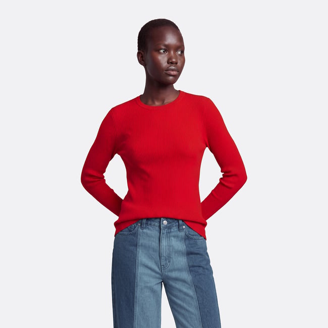 Pull col rond en maille finement côtelée - LA REDOUTE COLLECTIONS