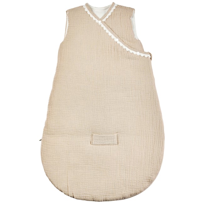 Gigoteuse en gaze de coton beige, écru <span itemprop=