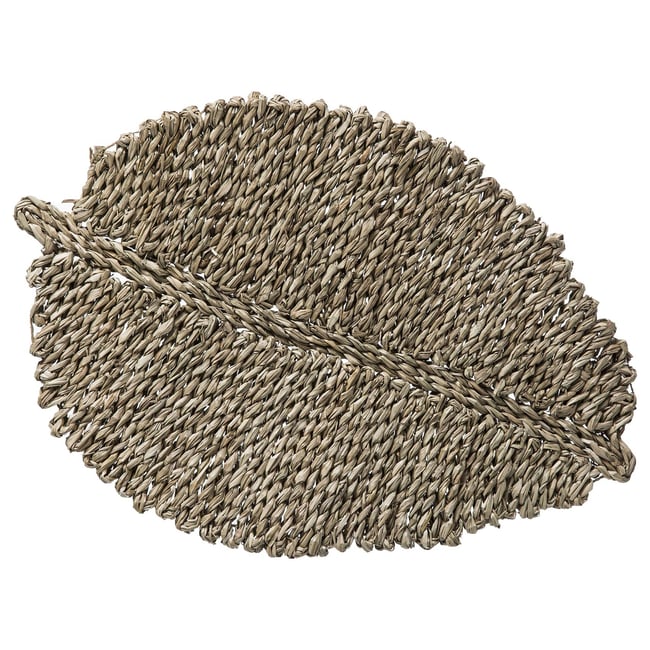 Set de table feuille en roseau naturel <span itemprop=