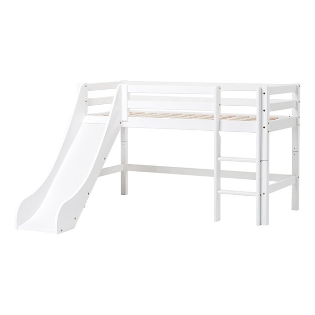 Lit toboggan pin massif ECO DREAM Couleur blanc <span itemprop=