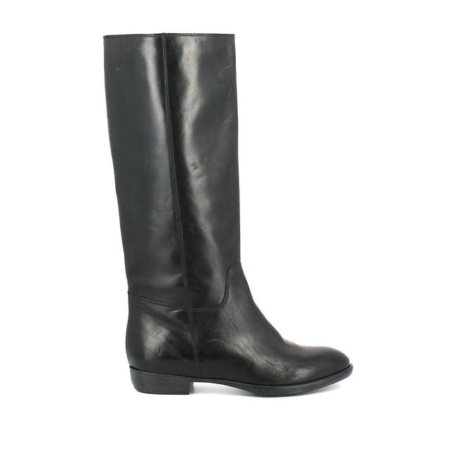 1137 Leather Calf Boots with Flat Heel - JONAK