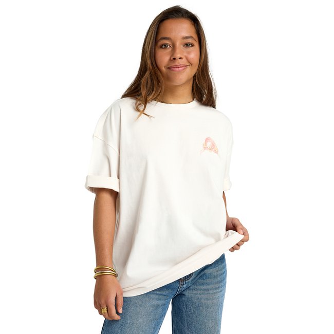 T shirt manches courtes SURF MANDALA blanc salt crystal <span itemprop=