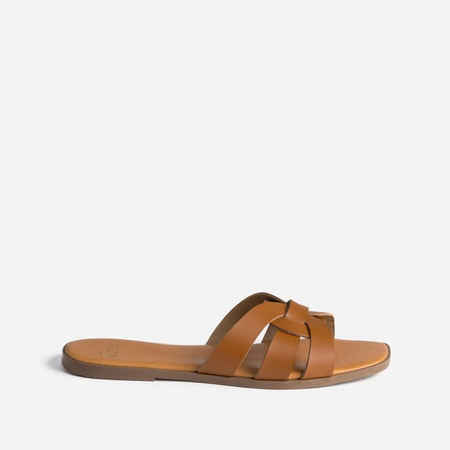 Mule en cuir MARION cognac <span itemprop=