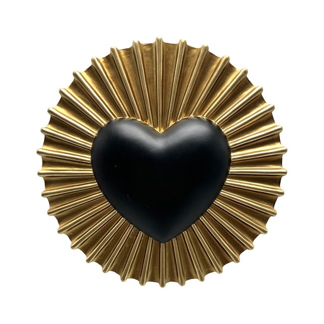 Déco murale coeur soleil 15.5cm - EMDE