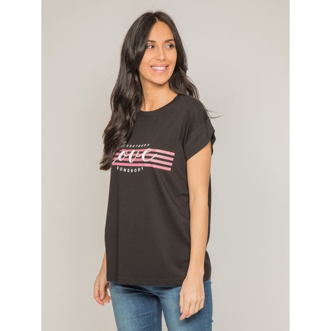 T-shirt Col Rond Message Fody - DONA LISA