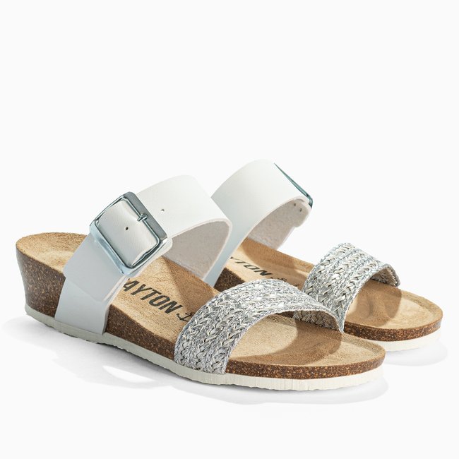 Sandales COS pour femme white/silver <span itemprop=