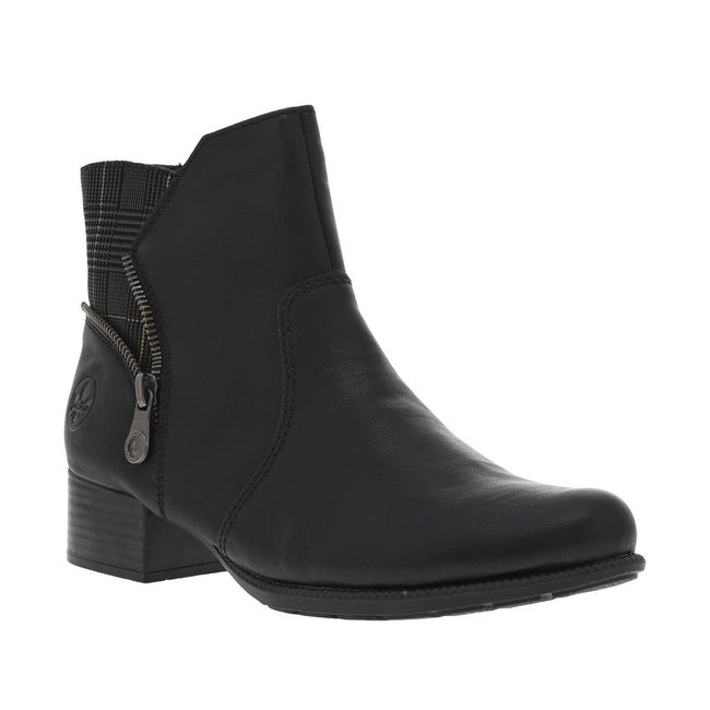 Bottines fourrées zip noires <span itemprop=