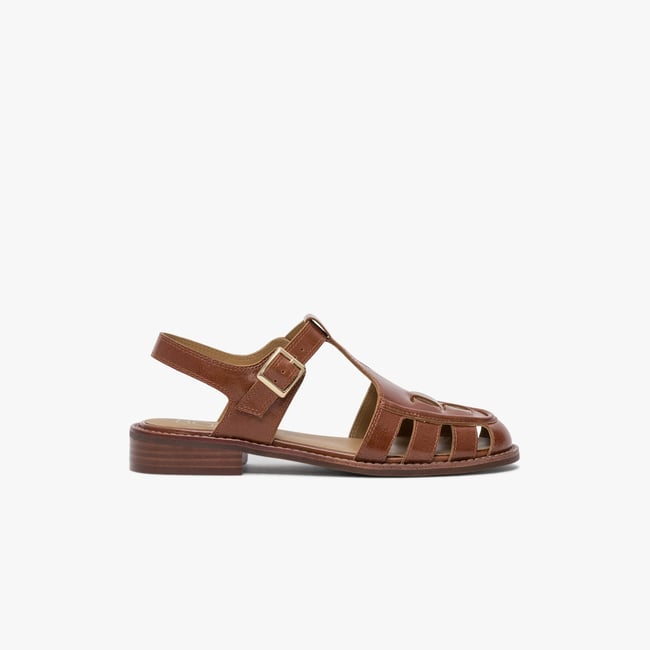 Derby en cuir FILOMA cognac camel <span itemprop=