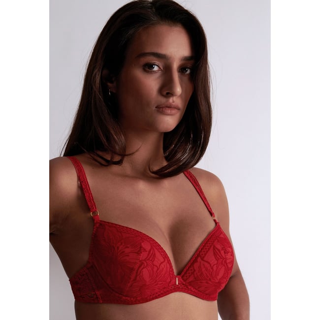 Soutien-gorge push-up Coeur a Corps rouge <span itemprop=
