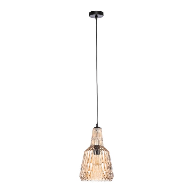 Suspension en verre vintage, Belarion Couleur ambre <span itemprop=