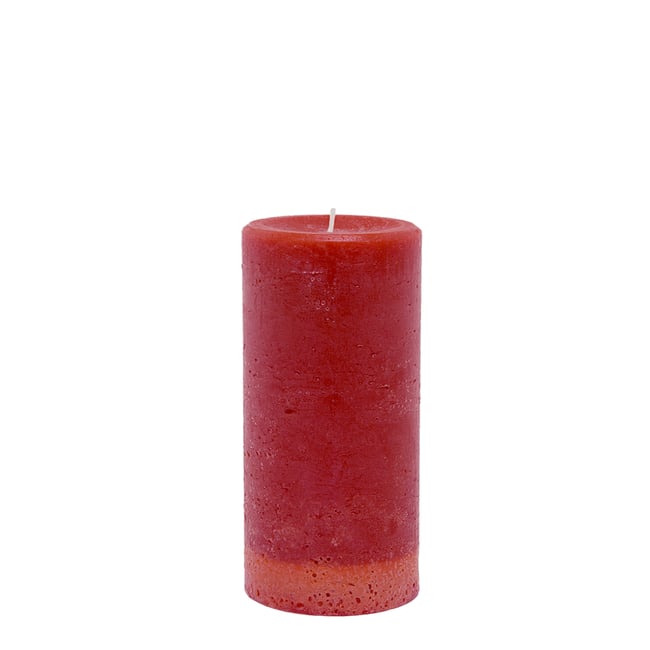 Bougie décorative cylindrique H15 Couleur rouge <span itemprop=