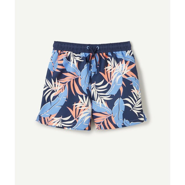 Calções de banho estampados azul estampado <span itemprop=