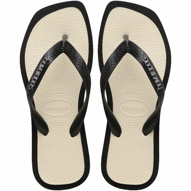 Tongs Top Square Fusion noir/blanc <span itemprop=
