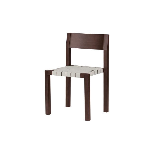Chaise Toli - cadre en hêtre, assise tressée coton Couleur marron cacao <span itemprop=