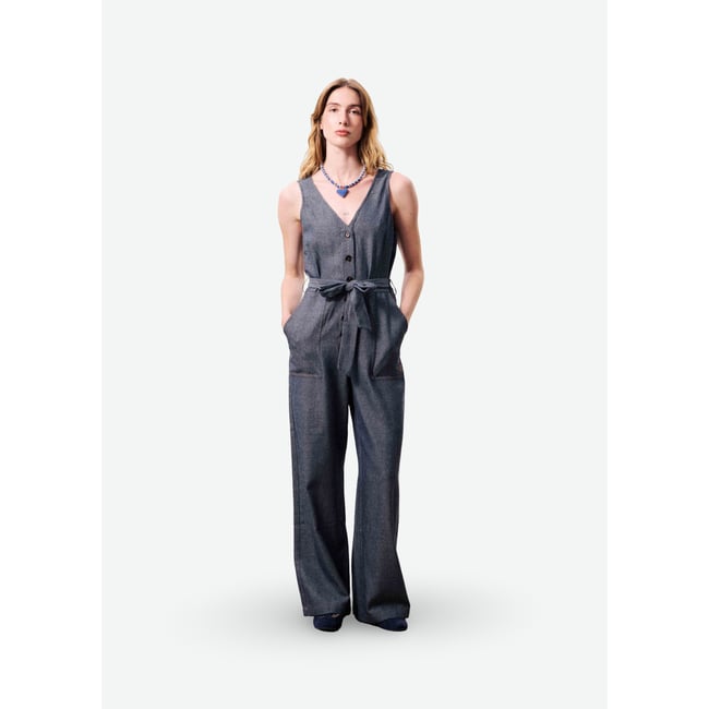 Combi-pantalon VICHAYITO bleu marine <span itemprop=