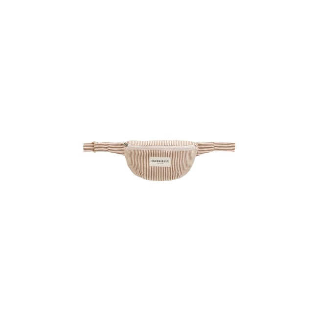 Petite banane en coton, RAYURES beige argile <span itemprop=