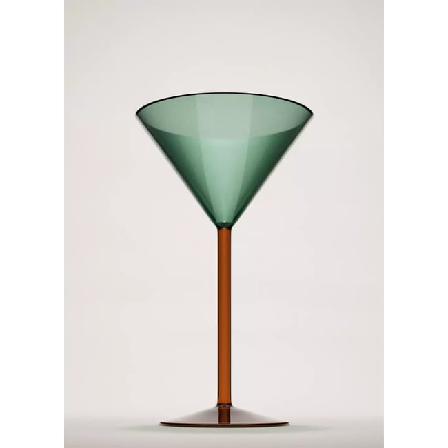 Verre à cocktail en bicolore Couleur orange <span itemprop=