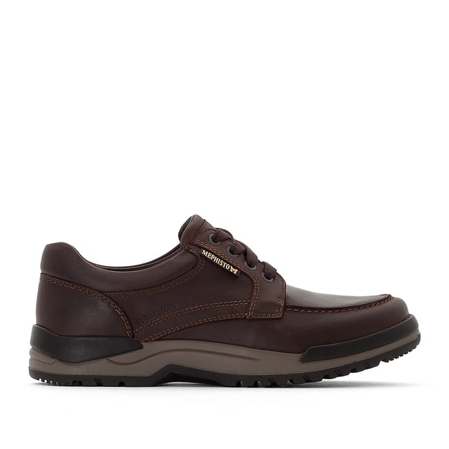 Baskets En Cuir Charles marron foncé <span itemprop=