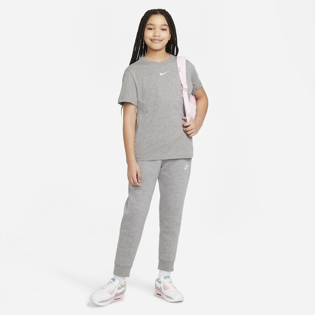 Cotton mix joggers in soft fleece with embroidered logo 6 16 years grey Nike La Redoute