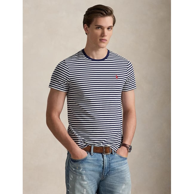 T-shirt alla marinara blu rigato bianco POLO RALPH LAUREN