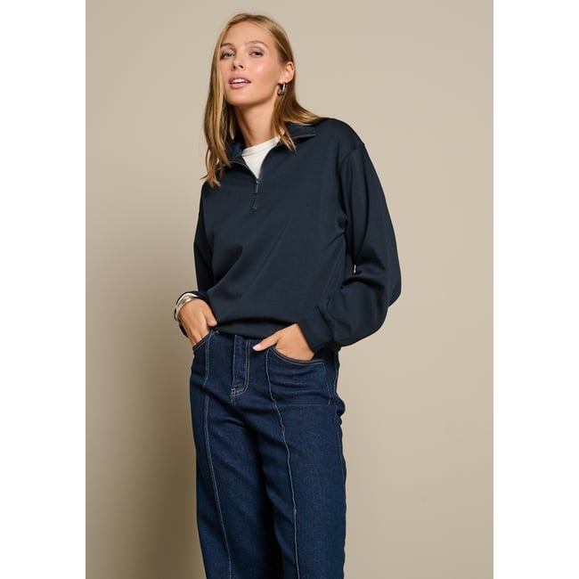 Sweat à col polo zippé - LOLALIZA