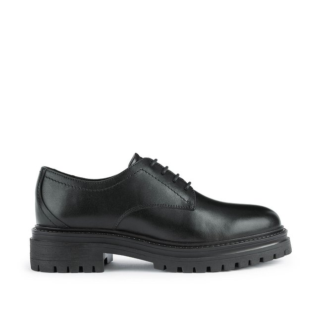 Derbies de piel transpirables Iridea negro <span itemprop=