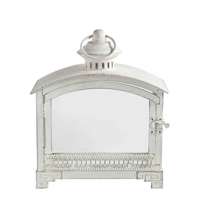 Lanterne Marie en métal Couleur blanc <span itemprop=