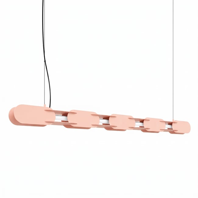 Suspension Acier Pêche LED 1 Chain Couleur pêche <span itemprop=