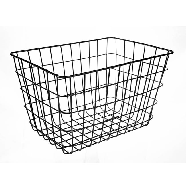 Panier filaire noir moyen modèle  - H23 cm Couleur noir <span itemprop=