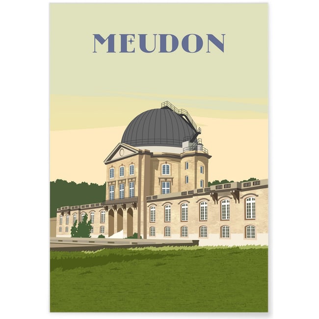 Affiche ville Meudon Couleur blanc <span itemprop=