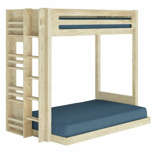 Lit superposé 3 places Montessori Bois massif  ISA Couleur bois naturel <span itemprop=